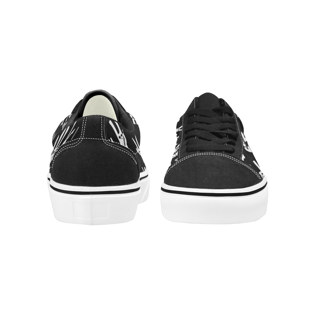 skate bunny Men's Low Top Skateboarding Shoes (Model E001-2)