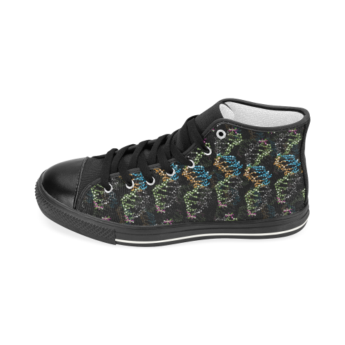 DNA pattern - Biology - Scientist Men’s Classic High Top Canvas Shoes (Model 017)