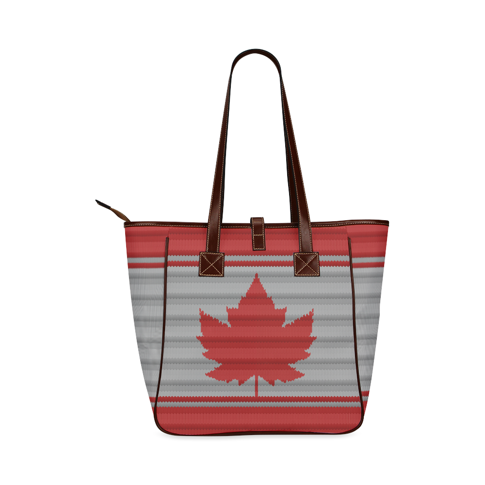 Canada Tote Bags Knit Print Classic Tote Bag (Model 1644)