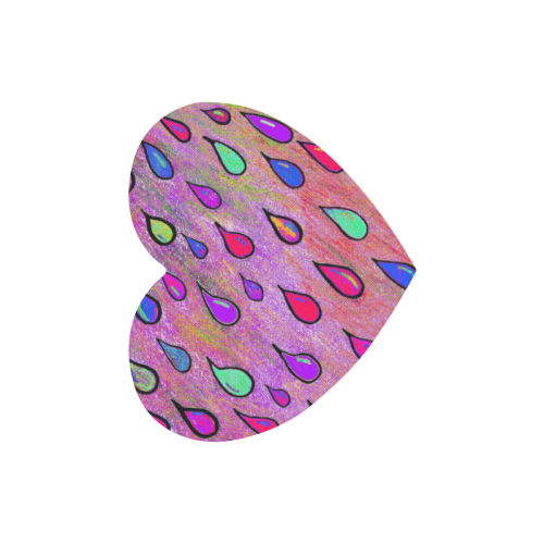 Rainbow Raindrops Heart-shaped Mousepad