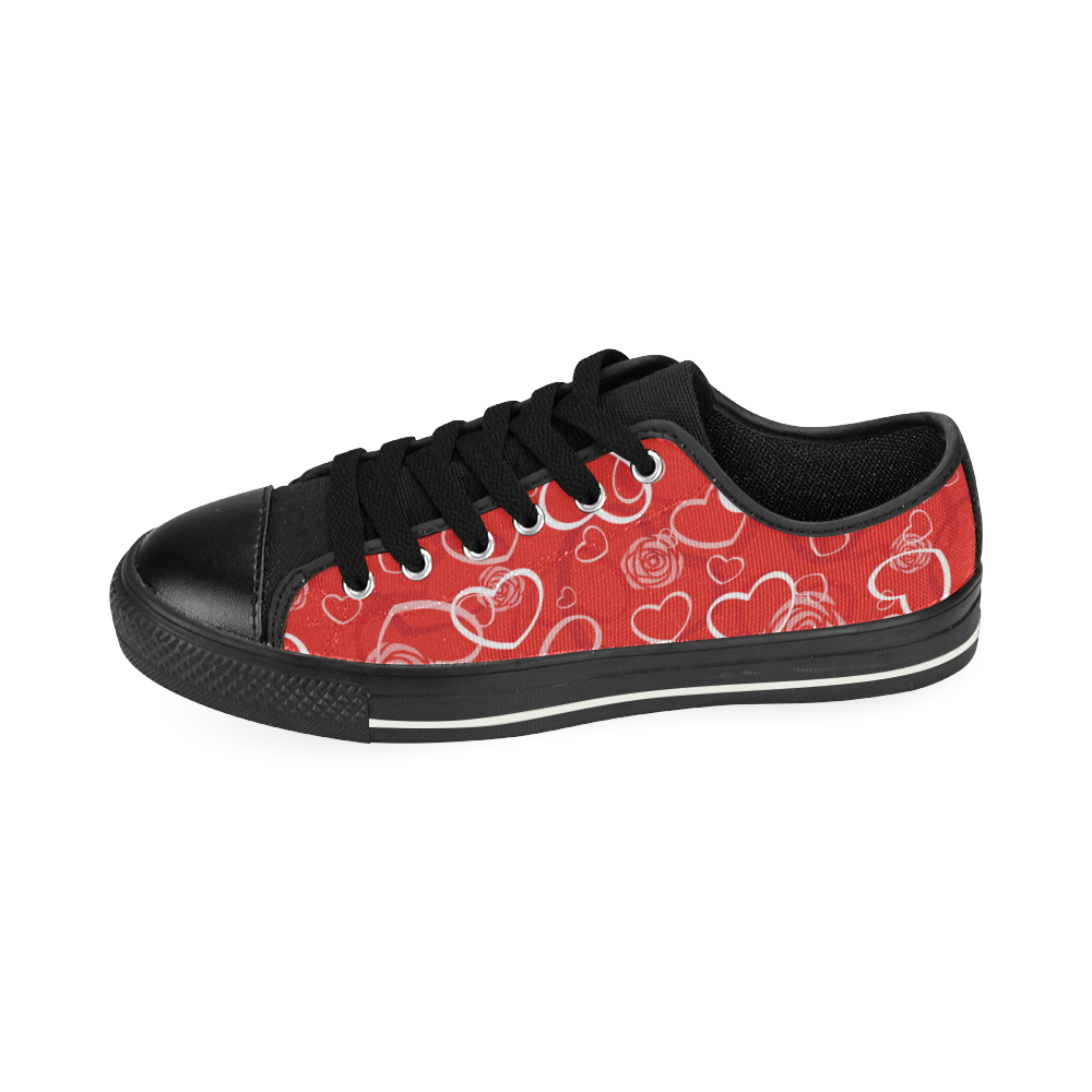 LITTLE RED VELVET Low Top Canvas Shoes for Kid (Model 018)