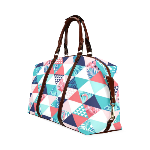 Flamingo Triangle Pattern Classic Travel Bag (Model 1643) Remake