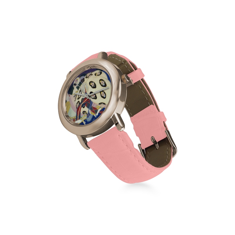 WOMEN Women's Rose Gold Leather Strap Watch(Model 201)