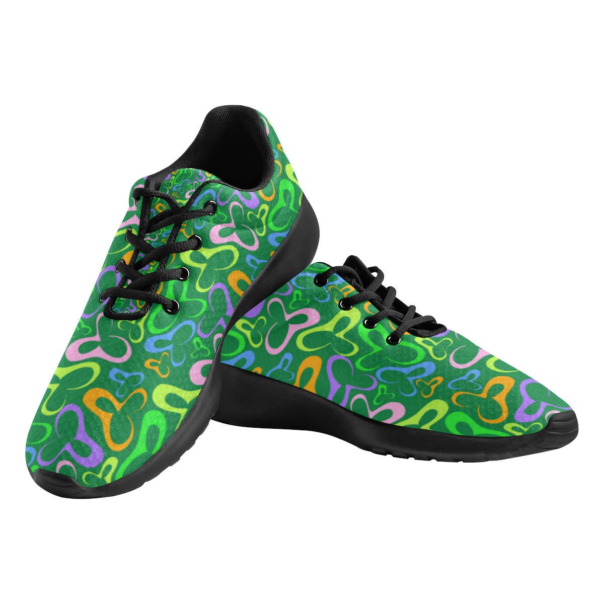 deportivas de hombre verde sicodelico Men's Athletic Shoes (Model 0200)