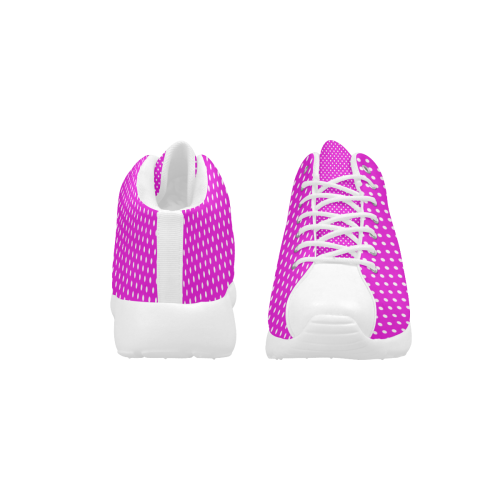 Pink polka dots Women's Basketball Training Shoes/Large Size (Model 47502)