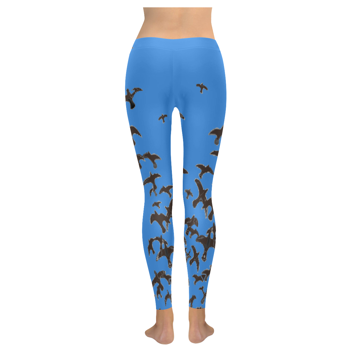 worldFly Birds Women's Low Rise Leggings (Invisible Stitch) (Model L05)