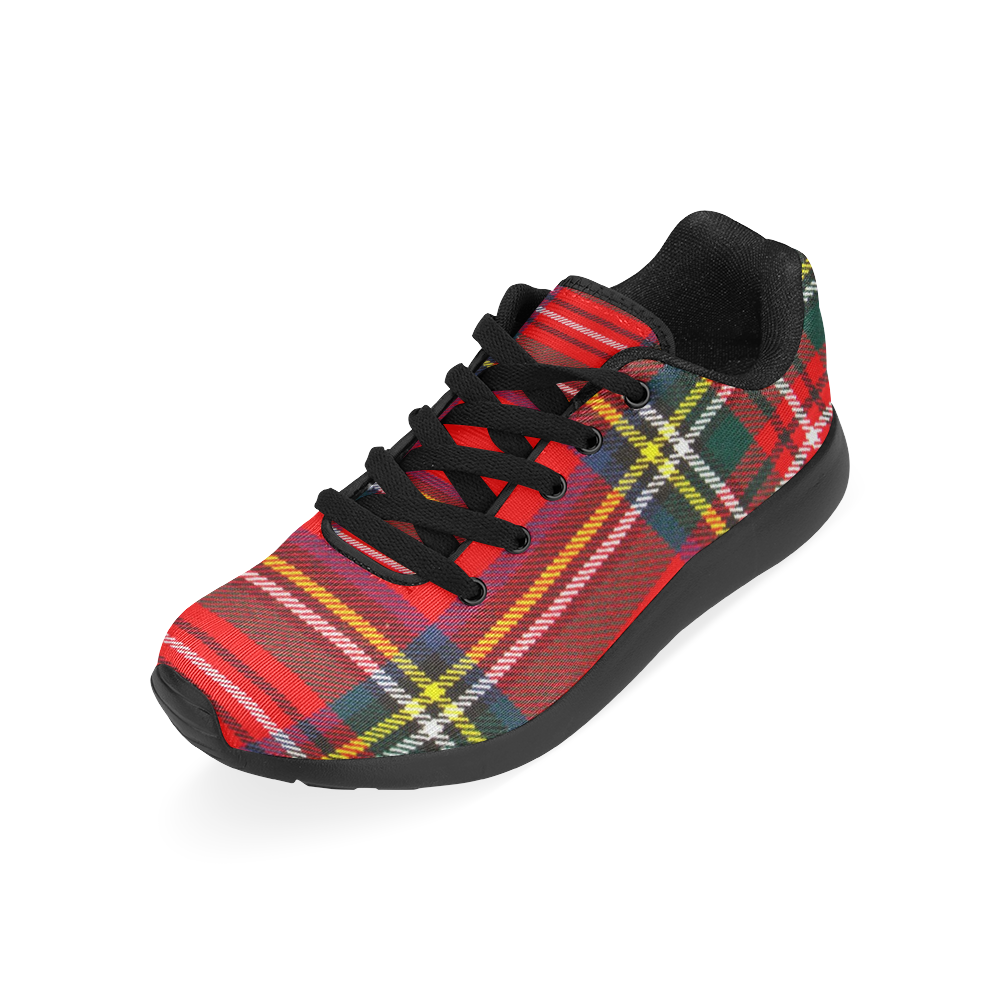 STEWART ROYAL MODERN HEAVY WEIGHT TARTAN Kid's Running Shoes (Model 020)