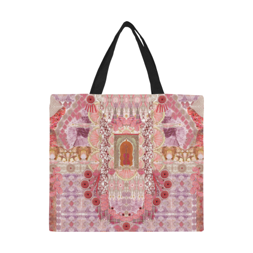 fiesta red All Over Print Canvas Tote Bag/Large (Model 1699)
