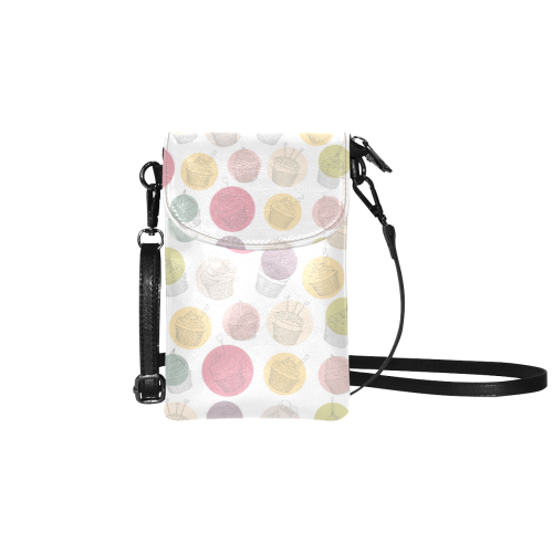 Colorful Cupcakes Small Cell Phone Purse (Model 1711)