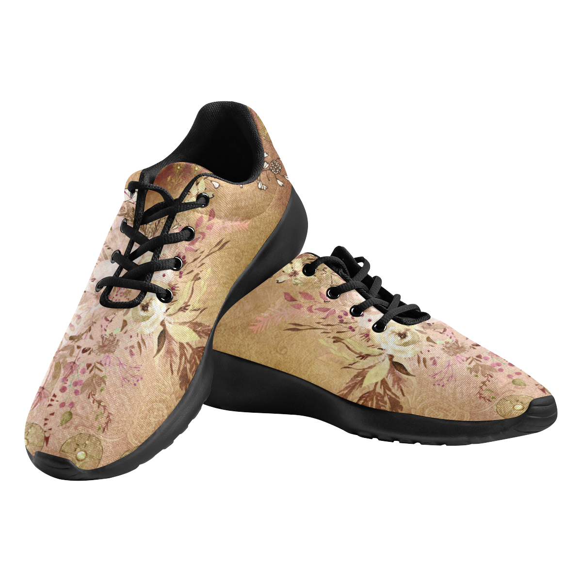 Wonderful floral design, vintage Men's Athletic Shoes (Model 0200)
