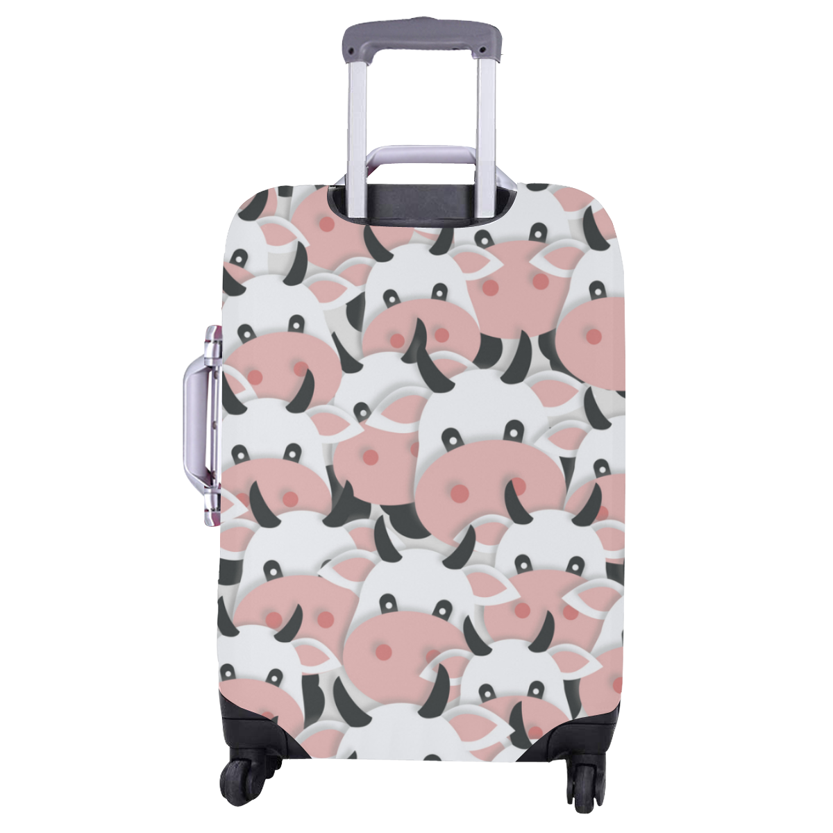 Herd of Cartoon Cows Luggage Cover/Large 26"-28"