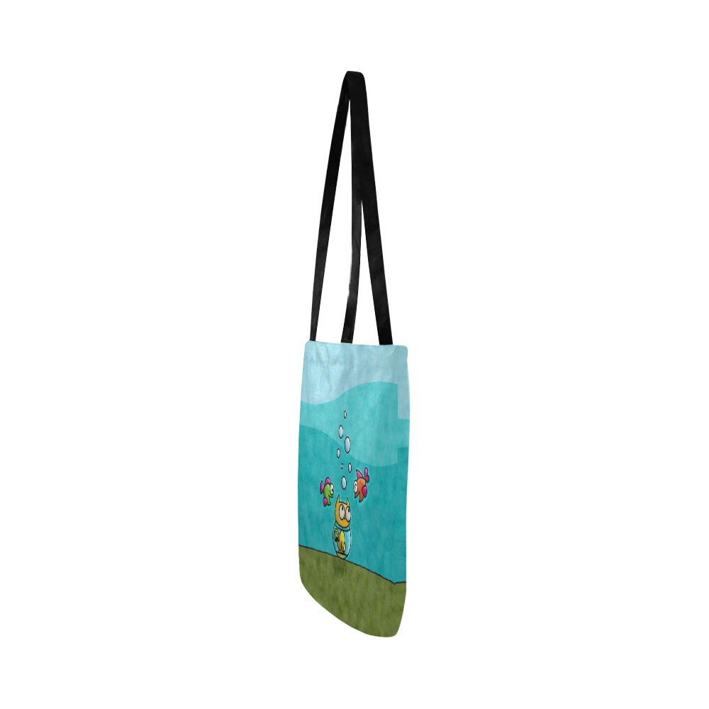Stupid Cat Reusable Shopping Bag Model 1660 (Two sides)