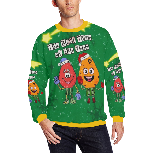 Christmas Time by Nico Bielow All Over Print Crewneck Sweatshirt for Men/Large (Model H18)