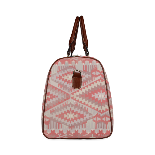 Ethnic red and grey vintage travel bag Waterproof Travel Bag/Small (Model 1639)