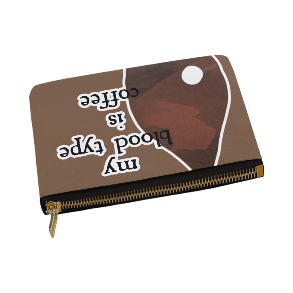 My blood type is coffee! Carry-All Pouch 12.5''x8.5''