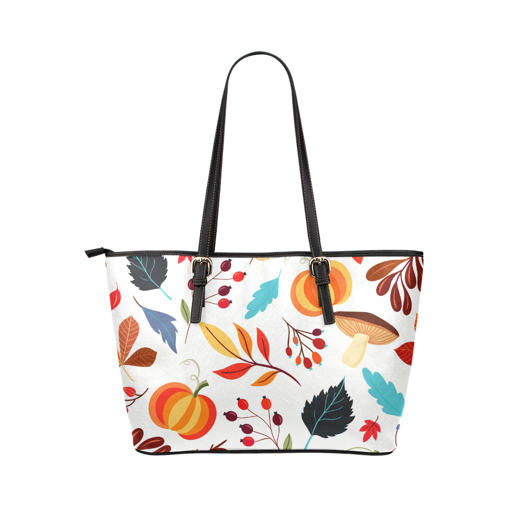 Autumn Mix Leather Tote Bag/Large (Model 1651)