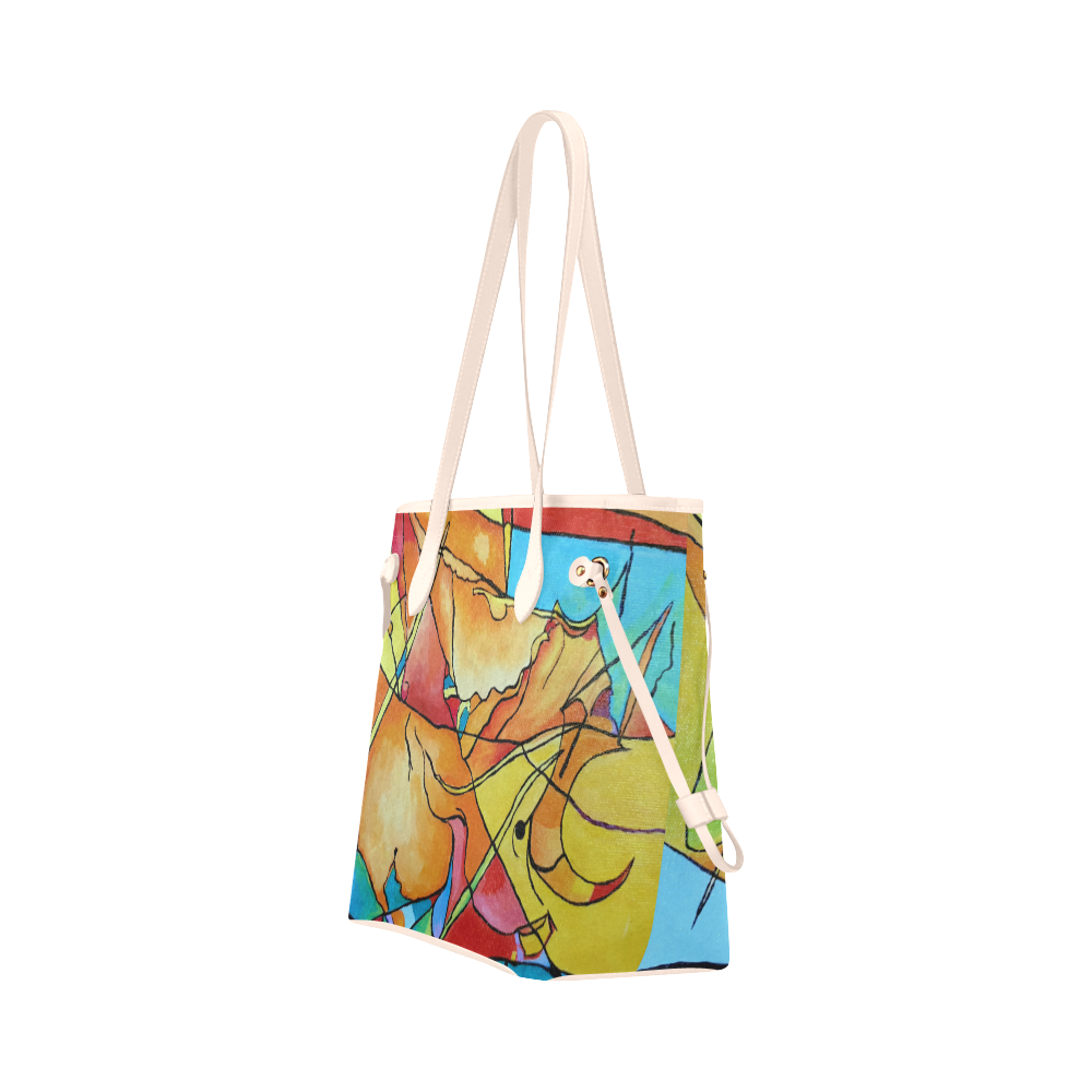 ABSTRACT NO. 1 Clover Canvas Tote Bag (Model 1661)