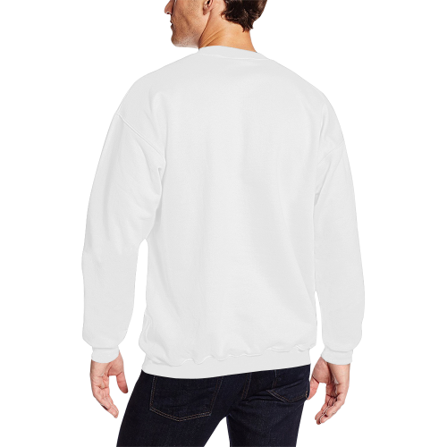 Rise Up Together Crewneck Sweatshirt for Men/Large (Black & White) All Over Print Crewneck Sweatshirt for Men/Large (Model H18)