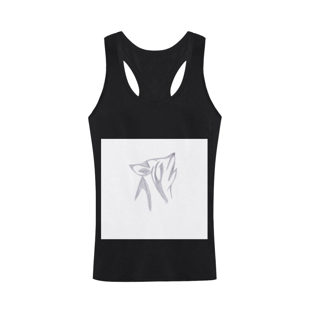 Crying Wolf Plus-size Men's I-shaped Tank Top (Model T32)