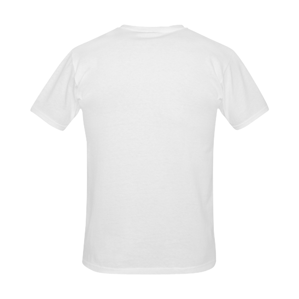 American Flag_White Tshirt Men's Slim Fit T-shirt (Model T13)