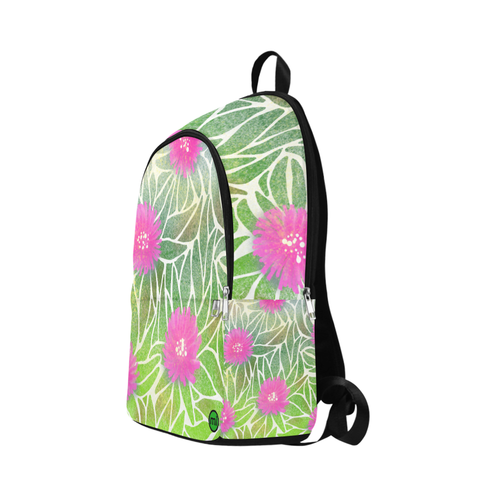 Pink Ice Plant Flowers. Inspired by California. Fabric Backpack for Adult (Model 1659)