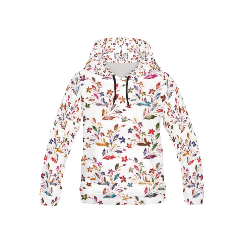 Vivid floral pattern 4182B by FeelGood All Over Print Hoodie for Kid (USA Size) (Model H13)