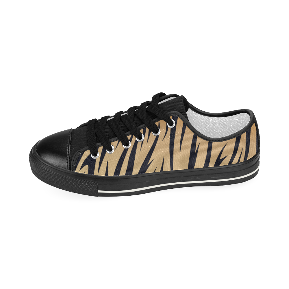 Wild Tiger Ceramics Decals Women's Classic Canvas Shoes (Model 018)
