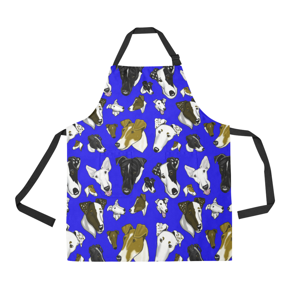 Smooth Fox Terrier- blue All Over Print Apron