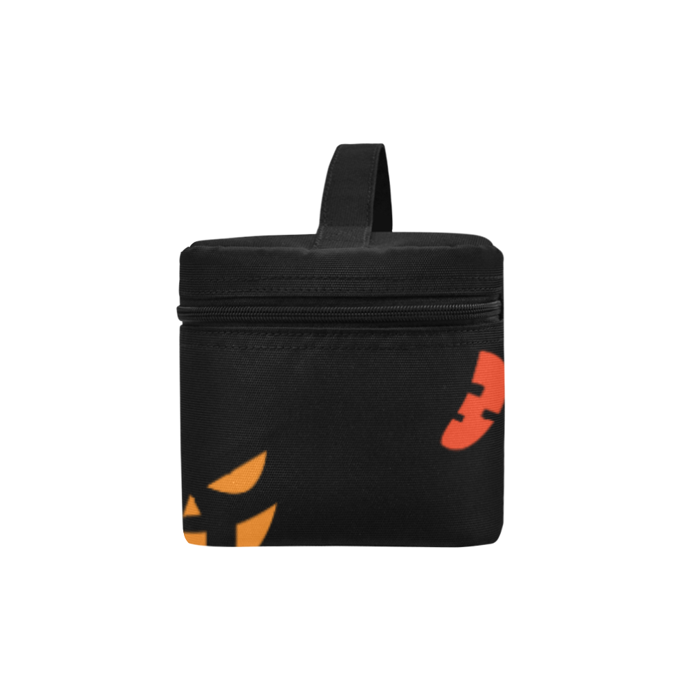 Pumpkin Faces HALLOWEEN BLACK Cosmetic Bag/Large (Model 1658)