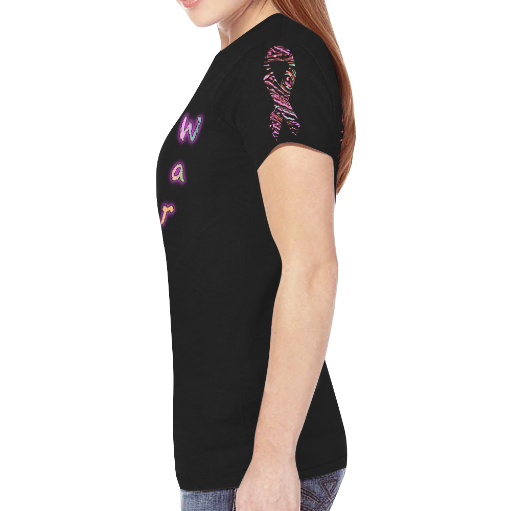 womenspinkgreen_warrior New All Over Print T-shirt for Women (Model T45)