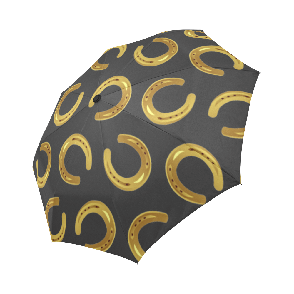 Golden horseshoe Auto-Foldable Umbrella (Model U04)