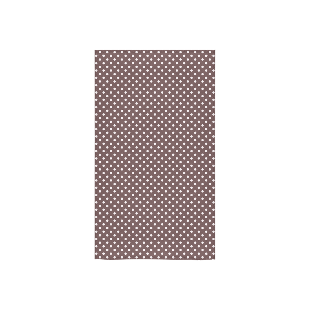 Chocolate brown polka dots Custom Towel 16"x28"