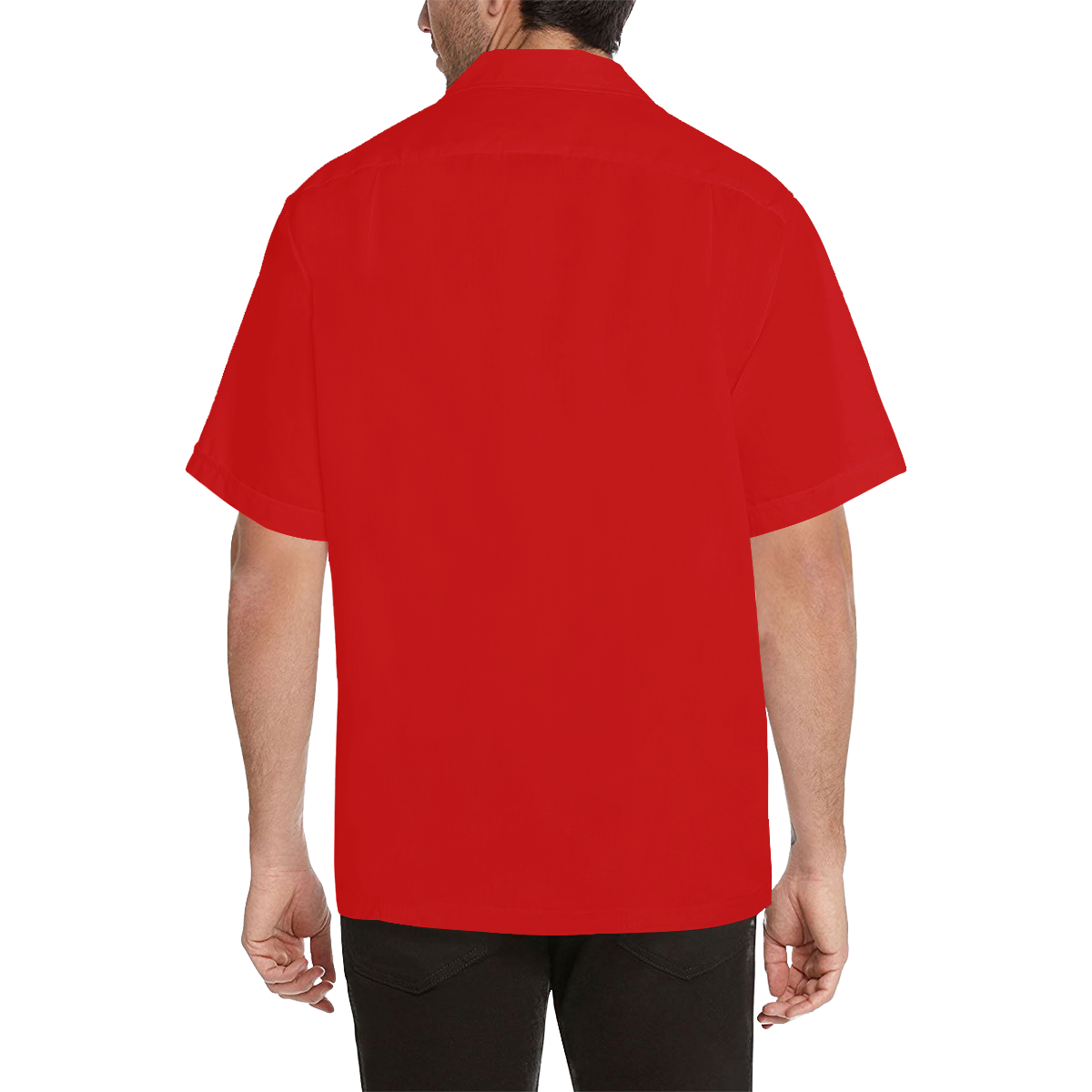 casual dark red Hawaiian Shirt (Model T58)