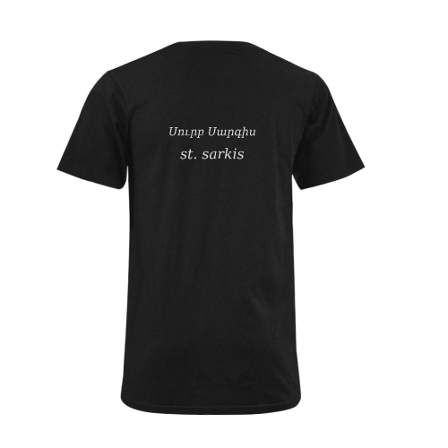 St.sarkis Սուրբ Սարգիս Men's V-Neck T-shirt (USA Size) (Model T10)