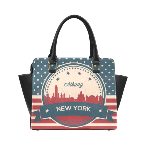 Albany New York Retro Skyline Classic Shoulder Handbag (Model 1653)
