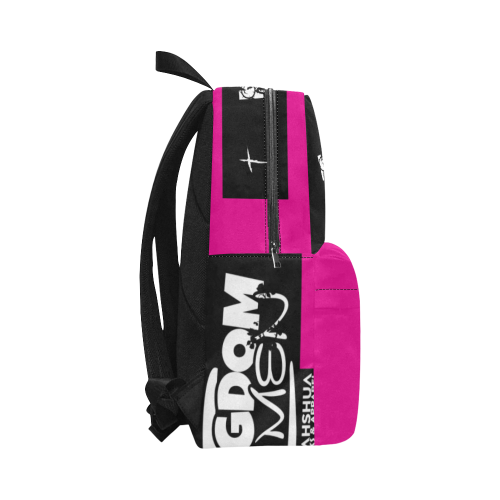 Neon Pink Black Unisex Classic Backpack (Model 1673)