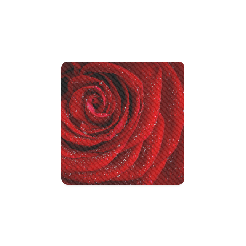 Red rosa Square Coaster