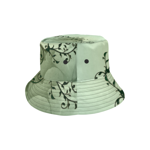 Wonderful flowers, soft green colors All Over Print Bucket Hat