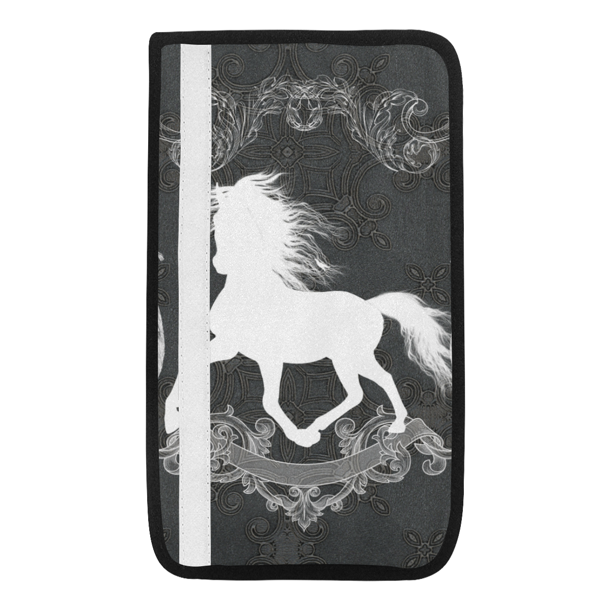 Horse, black and white Car Seat Belt Cover 7''x12.6''