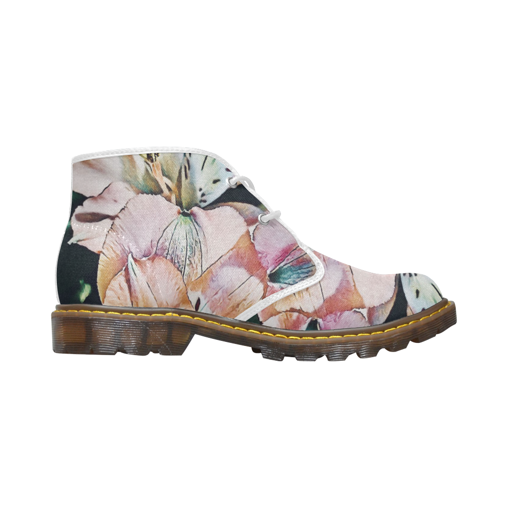 Impression Floral 10192 by JamColors Women's Canvas Chukka Boots (Model 2402-1)