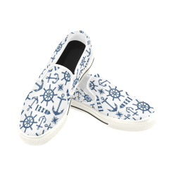 Sea Women's Slip-on Canvas Shoes/Large Size (Model 019)
