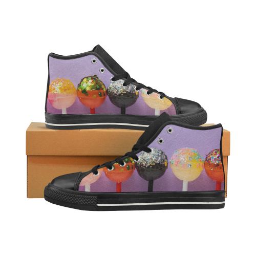 Candy Women's Classic High Top Canvas Shoes (Model 017)