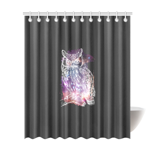 Cosmic Owl - Galaxy - Hipster Shower Curtain 72"x84"
