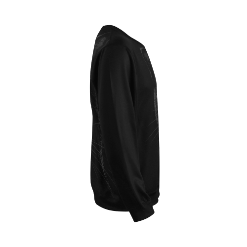 Black Cat All Over Print Crewneck Sweatshirt for Men (Model H18)