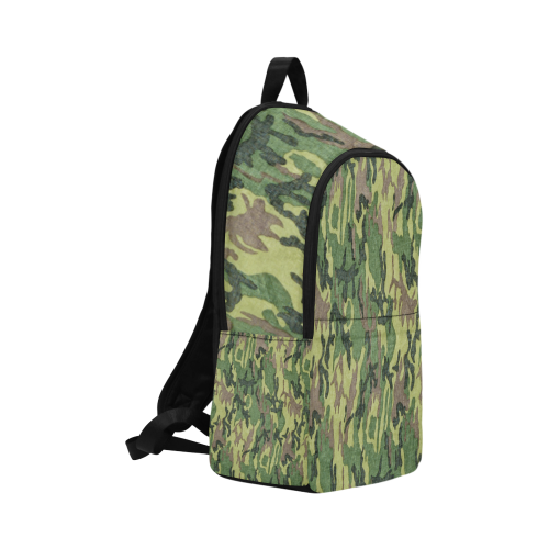 Military Camo Green Woodland Camouflage Fabric Backpack for Adult (Model 1659)