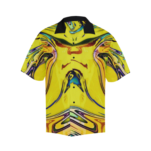 Yellow marble Hawaiian Shirt (Model T58)