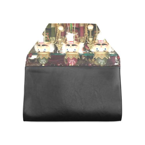 Golden Christmas Nutcrackers Clutch Bag (Model 1630)
