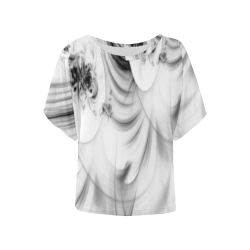 Fractal flash Women's Batwing-Sleeved Blouse T shirt (Model T44)