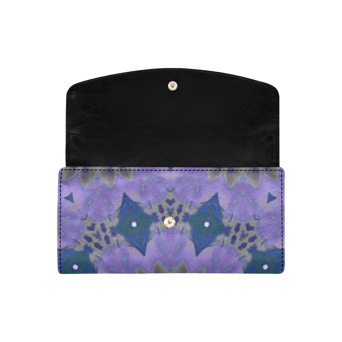 purple mandala Women's Flap Wallet (Model 1707)