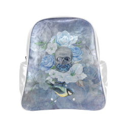 Gothic Skull With Butterfly Multi-Pockets Backpack (Model 1636)